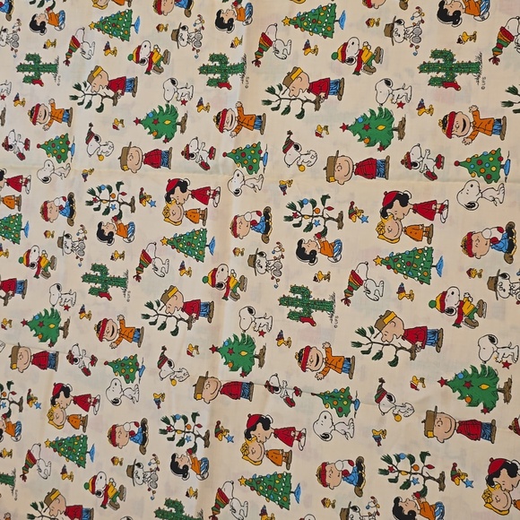 Other - Peanuts Christmas Fabric cotton quilting,  sewing, decor fabric 25" long x 45" w